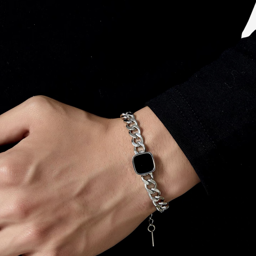 SANZE / Black Onyx Silver Bracelet 05