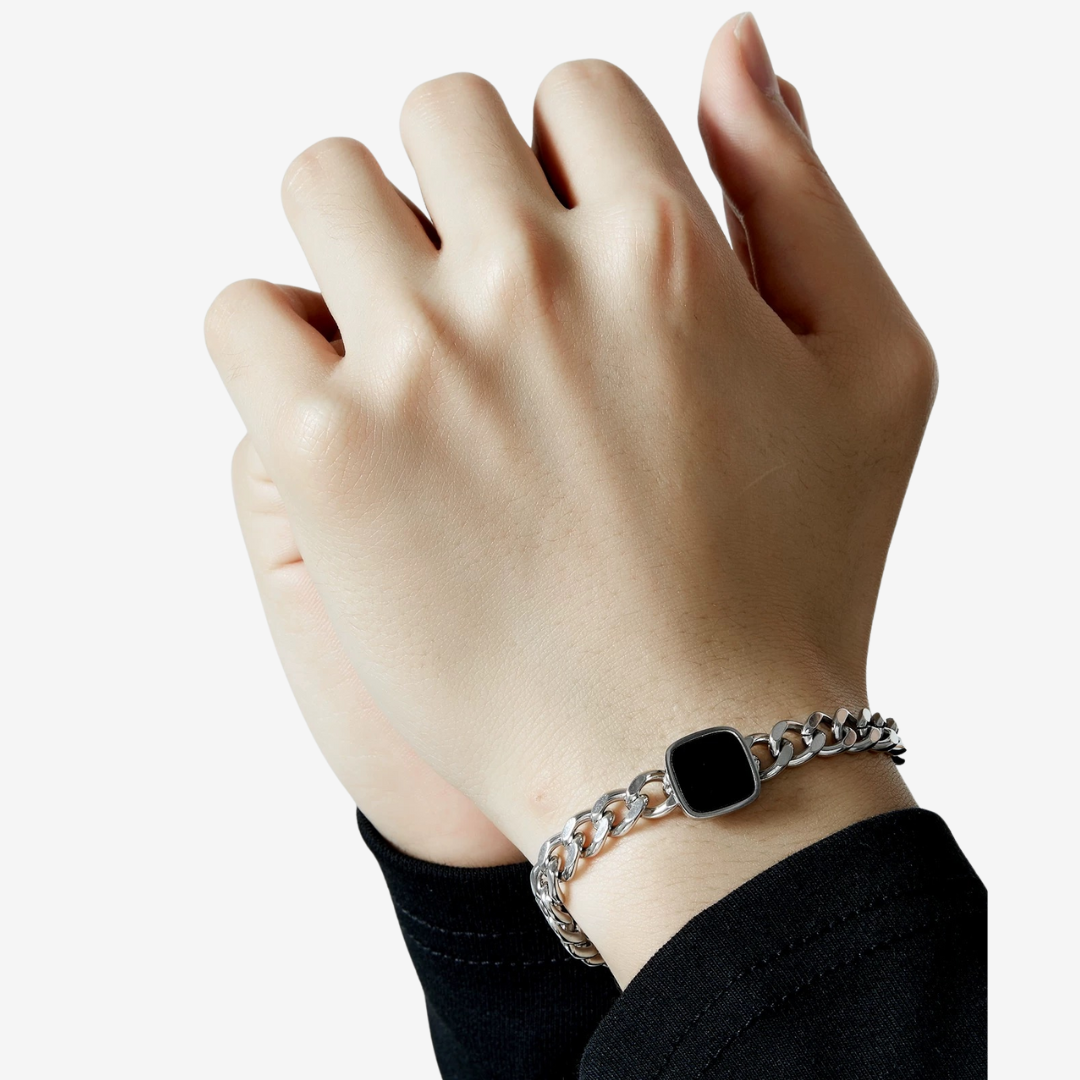 SANZE / Black Onyx Silver Bracelet 05