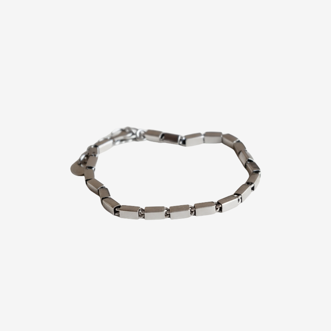 SANZE / Square Buckle Silver Bracelet 04