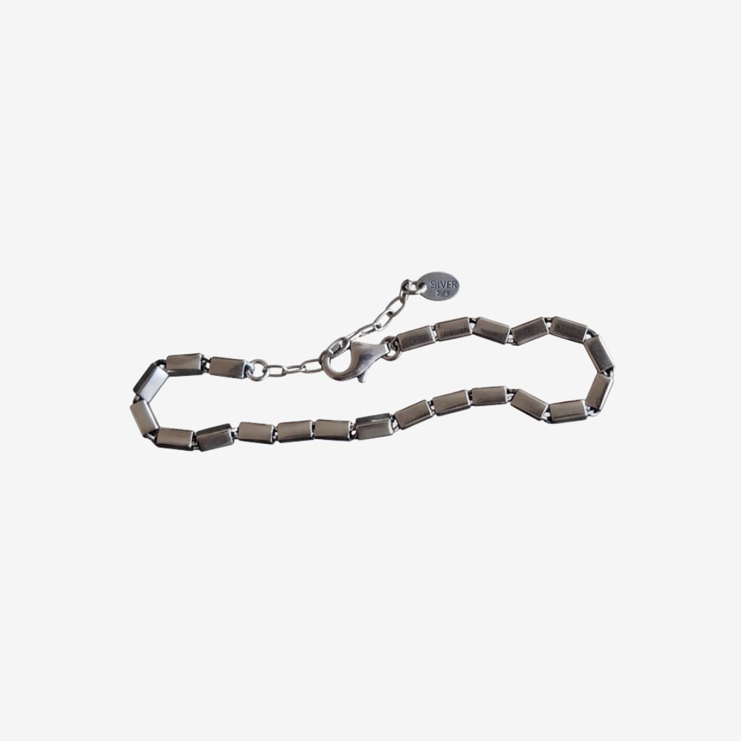 SANZE / Square Buckle Silver Bracelet 04