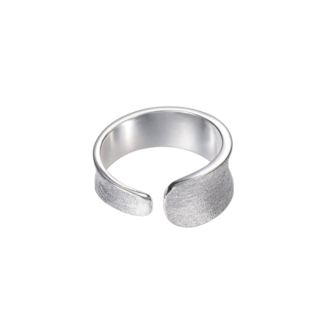 SANZE / Irregular Wide Brushed Ring 02