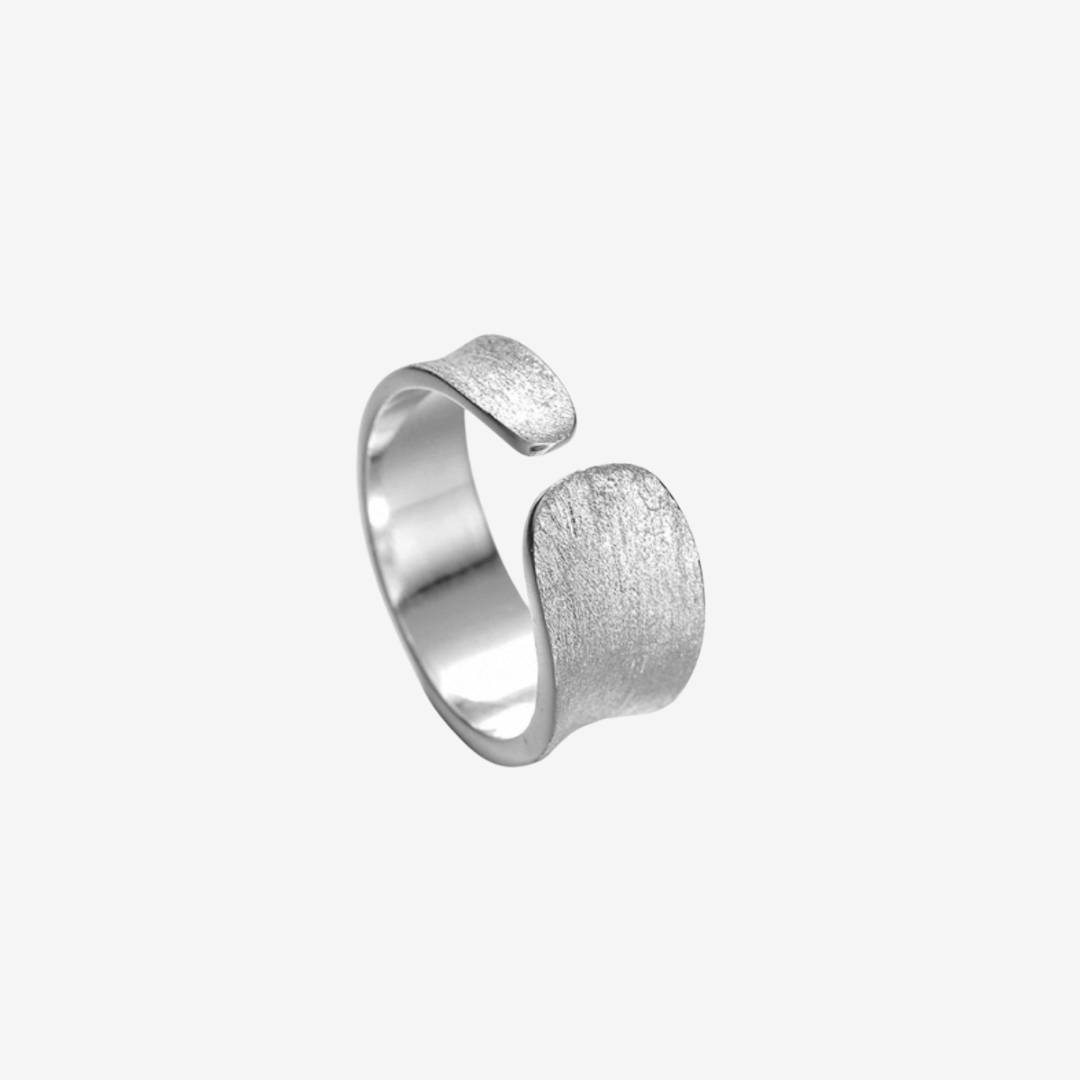 SANZE / Irregular Wide Brushed Ring 02