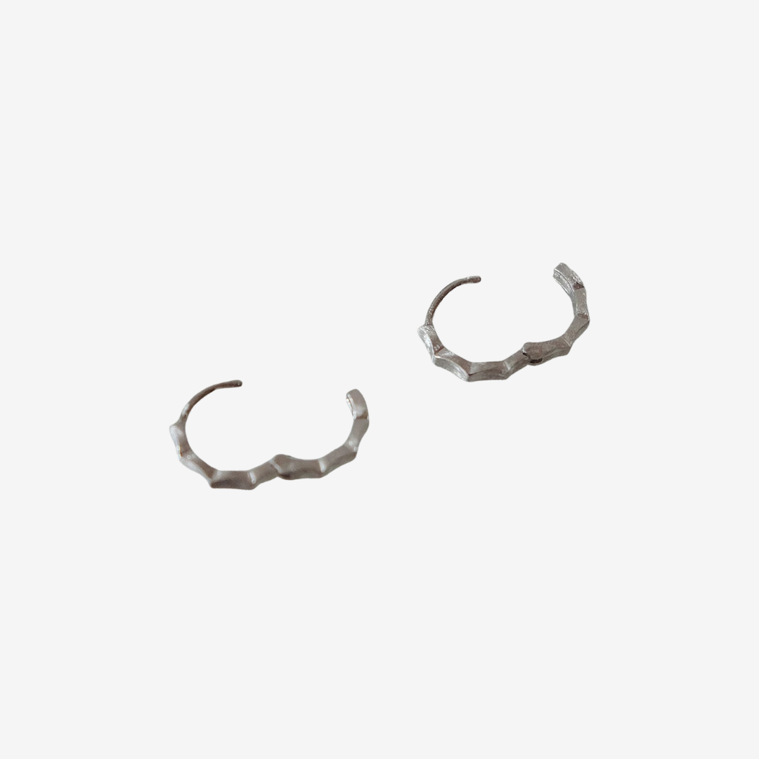 SANZE / Brushed Earrings Continuous Wave Hoop 13
