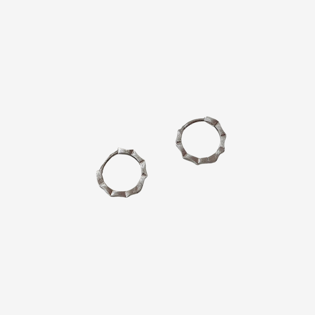 SANZE / Brushed Earrings Continuous Wave Hoop 13